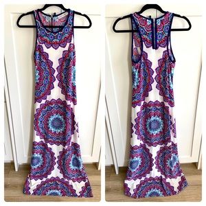 Colorful fitted maxi dress